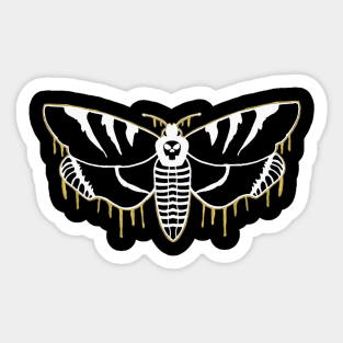 White Moth of Death Dripping Sticker